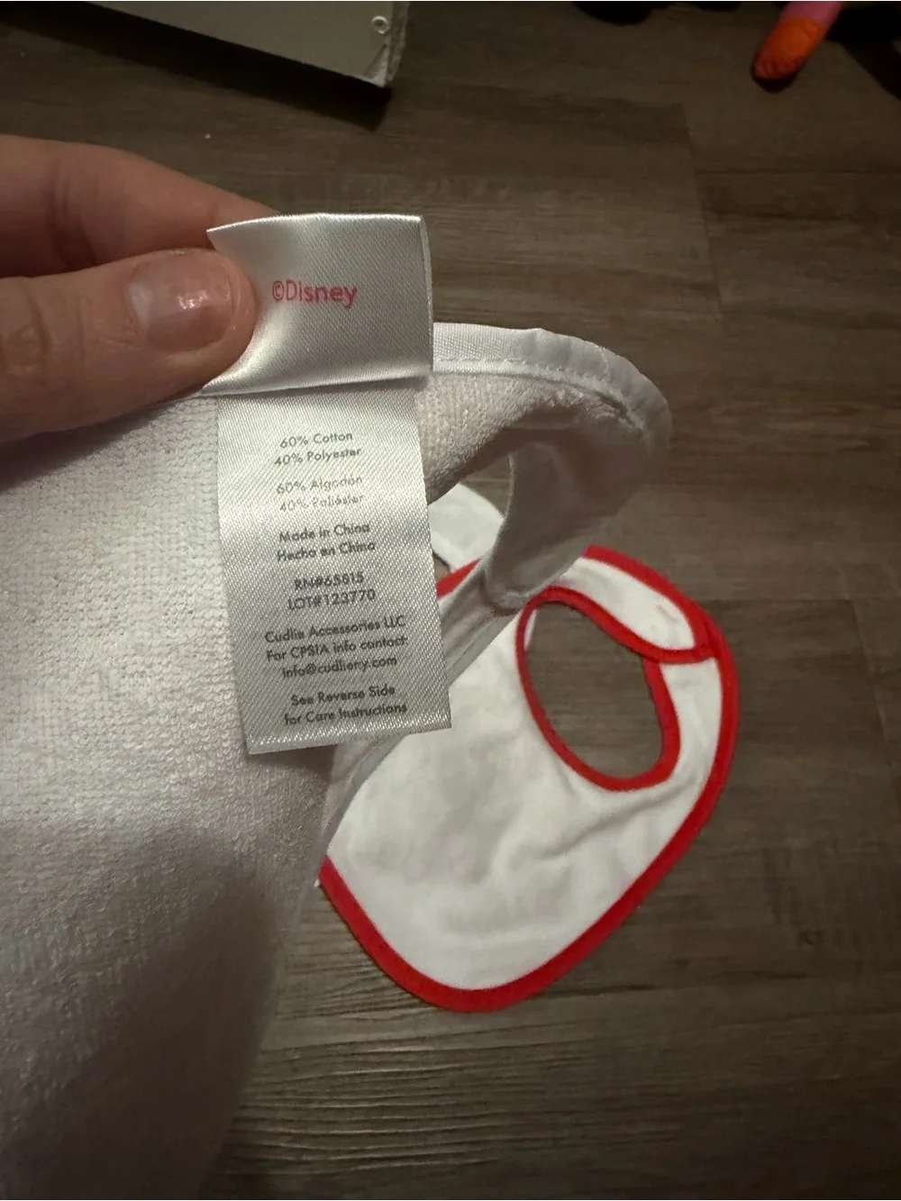 Baby Holiday Bib Set- Stitch- Red, Green, White- new